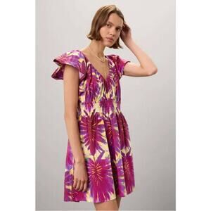 Marie Oliver Emilia Mini Dress in Tie Dye Purple Boysenberry M NEW Whimsy Boho